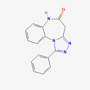 molecular formula C16H12N4O B8645383 1-Phenyl-4h-[1,2,4]triazolo[4,3-a][1,5]benzodiazepin-5(6h)-one 