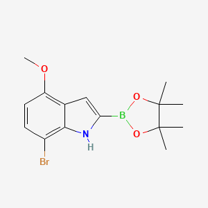7-bromo-4-methoxy-2-(4,4,5,5-tetramethyl-1,3,2-dioxaborolan-2-yl)-1H-indole