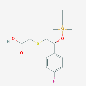 (R)-2-((2-((Tert-butyldimethylsilyl)oxy)-2-(4-fluorophenyl)ethyl)thio)acetic acid