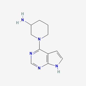 1-(7H-pyrrolo[2,3-d]pyrimidin-4-yl)piperidin-3-amine