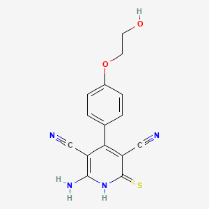 2-Amino-4-[4-(2-hydroxyethoxy)phenyl]-6-sulfanylpyridine-3,5-dicarbonitrile