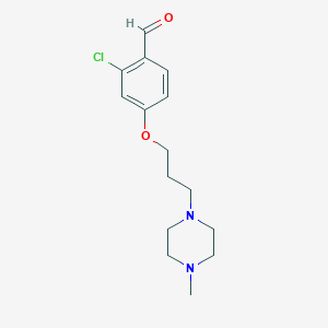 molecular formula C15H21ClN2O2 B8645549 2-Chloro-4-[3-(4-methylpiperazin-1-yl)propoxy]benzaldehyde CAS No. 848847-23-4