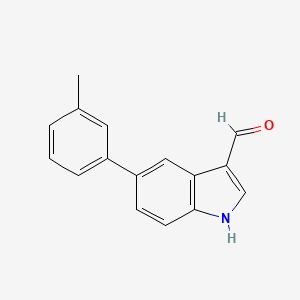 molecular formula C16H13NO B8645553 5-(3-methylphenyl)-1H-indole-3-carbaldehyde 