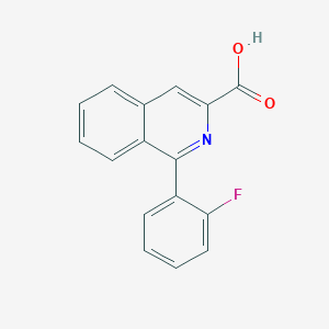 molecular formula C16H10FNO2 B8645677 1-(2-Fluorophenyl)isoquinoline-3-carboxylic acid CAS No. 89242-23-9