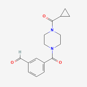 3-(4-(Cyclopropanecarbonyl)piperazine-1-carbonyl)benzaldehyde
