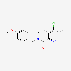 molecular formula C17H15ClN2O2 B8645751 7-(4-methoxybenzyl)-4-chloro-3-methyl-1,7-naphthyridin-8(7H)-one 