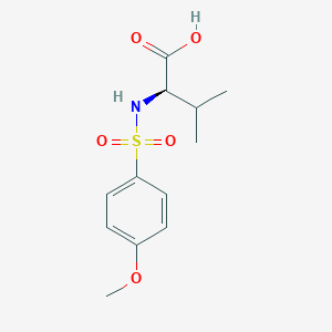 molecular formula C12H17NO5S B8645768 N-[4-methoxybenzenesulfonyl]-(D)-valine 