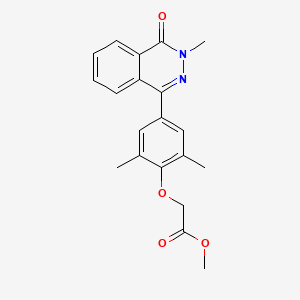 molecular formula C20H20N2O4 B8645785 2,6-Dimethyl-4-(3-methyl-4-oxo-3,4-dihydrophthalazine-1-yl)phenoxyacetic acid methyl ester 