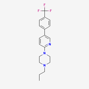molecular formula C19H22F3N3 B8645793 1-Propyl-4-{5-[4-(trifluoromethyl)phenyl]pyridin-2-yl}piperazine CAS No. 919493-59-7