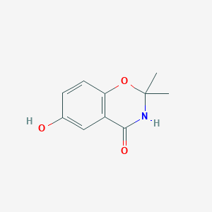 molecular formula C10H11NO3 B8645849 2,3-dihydro-2,2-dimethyl-6-hydroxy-4H-1,3-benzoxazin-4-one 