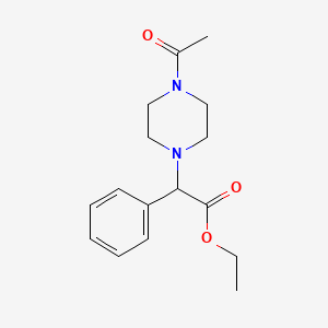 molecular formula C16H22N2O3 B8645855 Ethyl 2-(4-acetylpiperazin-1-yl)-2-phenylacetate 