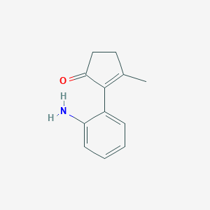 molecular formula C12H13NO B8646046 2-(2-Aminophenyl)-3-methylcyclopent-2-en-1-one CAS No. 912675-88-8