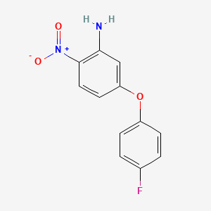 molecular formula C12H9FN2O3 B8646054 5-(4-Fluorophenoxy)-2-nitroaniline 