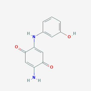 2-Amino-5-(3-hydroxyanilino)cyclohexa-2,5-diene-1,4-dione