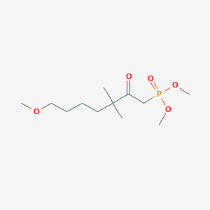 molecular formula C12H25O5P B8646062 Dimethyl (7-methoxy-3,3-dimethyl-2-oxoheptyl)phosphonate CAS No. 118565-82-5