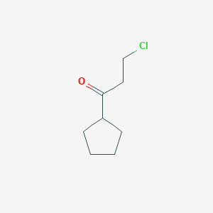 molecular formula C8H13ClO B8646077 3-Chloro-1-cyclopentyl-propan-1-one 