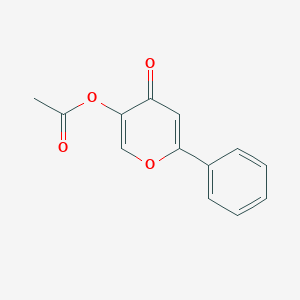 4-oxo-6-phenyl-4H-pyran-3-yl acetate