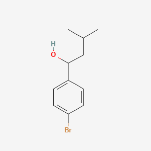 molecular formula C11H15BrO B8646180 1-(4-Bromophenyl)-3-methylbutan-1-ol 