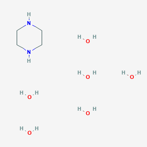 molecular formula C4H22N2O6 B086462 哌嗪六水合物 CAS No. 142-63-2