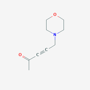 molecular formula C9H13NO2 B8646231 5-(Morpholin-4-yl)pent-3-yn-2-one CAS No. 863672-29-1