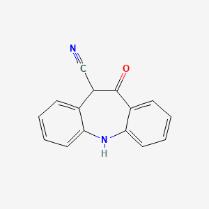 molecular formula C15H10N2O B8646246 10,11-Dihydro-11-oxo-5h-dibenz[b,f]azepine-10-carbonitrile 