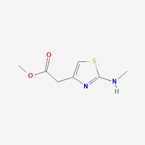 molecular formula C7H10N2O2S B8646279 Methyl 2-(2-(methylamino)thiazol-4-yl)acetate 