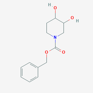 molecular formula C13H17NO4 B8646287 3,4-Dihydroxy-piperidine-1-carboxylic acid benzyl ester 