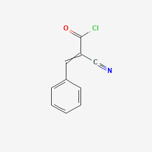 molecular formula C10H6ClNO B8646300 2-Cyano-3-phenylprop-2-enoyl chloride CAS No. 21675-11-6