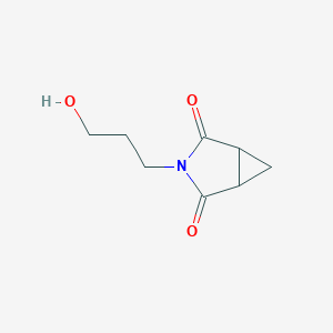 molecular formula C8H11NO3 B8646308 3-(3-Hydroxy-propyl)-3-aza-bicyclo[3.1.0]hexane-2,4-dione 