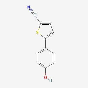 molecular formula C11H7NOS B8646363 2-Cyano-5-(4-hydroxyphenyl)thiophene 
