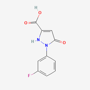 molecular formula C10H7FN2O3 B8646383 1-(3-fluoro-phenyl)-5-hydroxy-1H-pyrazole-3-carboxylic acid 
