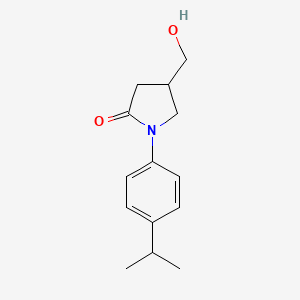 molecular formula C14H19NO2 B8646428 4-Hydroxymethyl-1-(4-isopropyl-phenyl)-pyrrolidin-2-one 