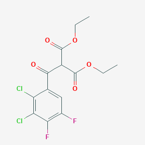 molecular formula C14H12Cl2F2O5 B8646436 Diethyl 2-(2,3-dichloro-4,5-difluorobenzoyl)-malonate CAS No. 112062-50-7