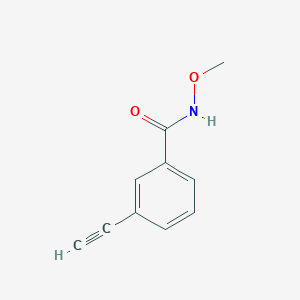 molecular formula C10H9NO2 B8646481 3-Ethynyl-N-methoxy-benzamide 