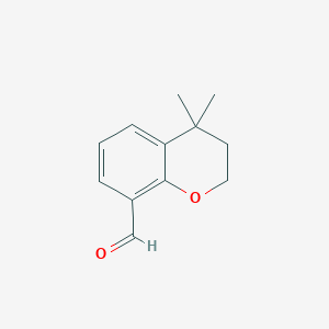 molecular formula C12H14O2 B8646507 4,4-Dimethylchroman-8-carbaldehyde 