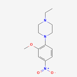 molecular formula C13H19N3O3 B8646524 1-ethyl-4-(2-methoxy-4-nitrophenyl)Piperazine 