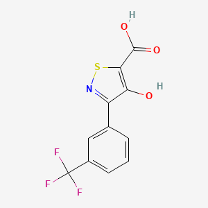 5-Isothiazolecarboxylic acid, 4-hydroxy-3-(3-(trifluoromethyl)phenyl)-
