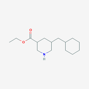 molecular formula C15H27NO2 B8646601 Ethyl 5-(cyclohexylmethyl)piperidine-3-carboxylate 