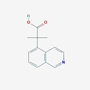 molecular formula C13H13NO2 B8646676 2-(5-Isoquinolinyl)-2-methylpropanoic acid 