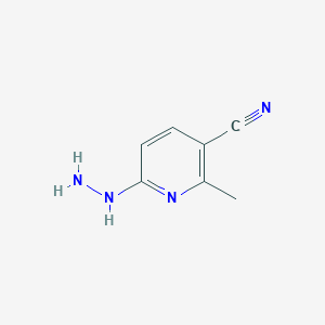 molecular formula C7H8N4 B8646689 6-Hydrazinyl-2-methylnicotinonitrile 