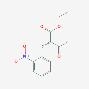 molecular formula C13H13NO5 B8646790 Ethyl 2-(o-nitrobenzylidene)acetoacetate 