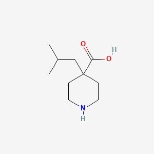 molecular formula C10H19NO2 B8646807 4-Isobutylpiperidine-4-carboxylic acid 