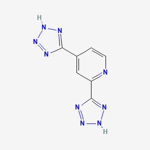 molecular formula C7H5N9 B8646810 2,4-bis(2H-tetrazol-5-yl)pyridine CAS No. 143835-95-4