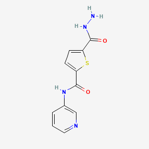 molecular formula C11H10N4O2S B8646820 5-(Hydrazinecarbonyl)-N-(pyridin-3-yl)thiophene-2-carboxamide CAS No. 921596-46-5