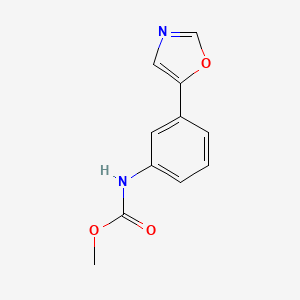 molecular formula C11H10N2O3 B8646829 Methyl 3-(oxazol-5-yl)phenylcarbamate 