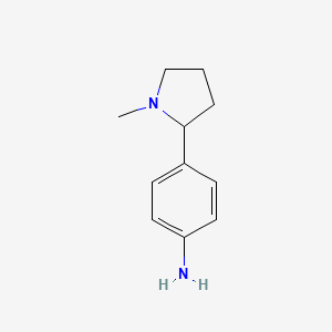 molecular formula C11H16N2 B8646837 Benzenamine, 4-(1-methyl-2-pyrrolidinyl)- CAS No. 943750-27-4