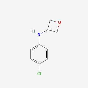 molecular formula C9H10ClNO B8646843 (4-Chloro-phenyl)-oxetan-3-yl-amine 