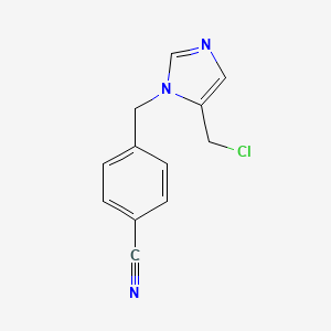 molecular formula C12H10ClN3 B8646854 1-(4-Cyanobenzyl)-5-(chloromethyl)imidazole 