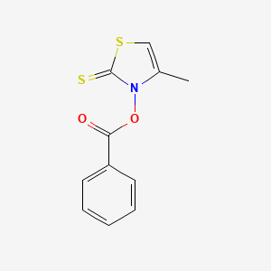 molecular formula C11H9NO2S2 B8646873 3-(Benzoyloxy)-4-methyl-1,3-thiazole-2(3H)-thione CAS No. 113656-14-7
