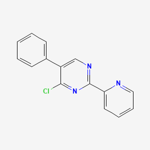 molecular formula C15H10ClN3 B8646884 4-Chloro-5-phenyl-2-pyridin-2-ylpyrimidine 